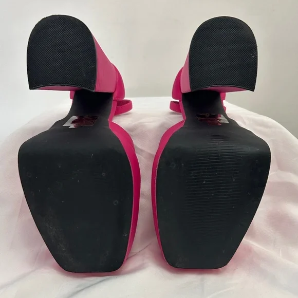 Public Desire Hot Pink Platform Barbie Inspired 70’s Retro Sexy Heel size UK 4 - Picture 3 of 12